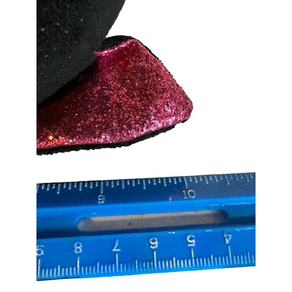 Ty Beanie BooBlack Cat Plush Potion 10 inches Sparkle Green Eyes Pink Ears - Picture 6 of 6